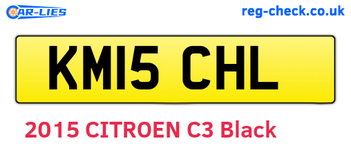 KM15CHL are the vehicle registration plates.