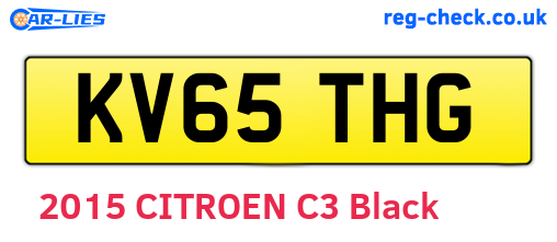 KV65THG are the vehicle registration plates.