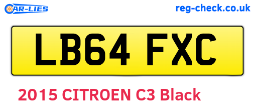LB64FXC are the vehicle registration plates.