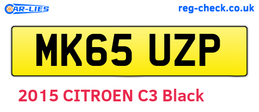 MK65UZP are the vehicle registration plates.