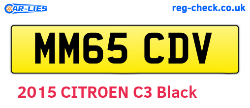 MM65CDV are the vehicle registration plates.