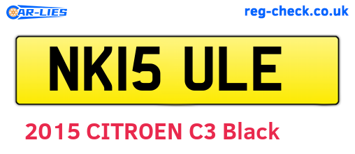 NK15ULE are the vehicle registration plates.