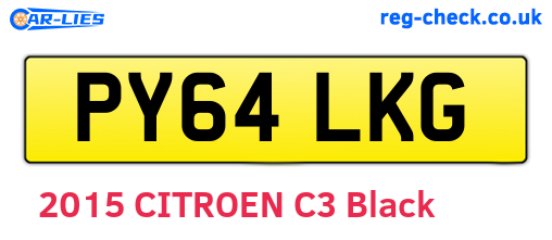 PY64LKG are the vehicle registration plates.