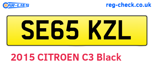 SE65KZL are the vehicle registration plates.