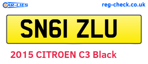 SN61ZLU are the vehicle registration plates.
