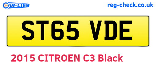 ST65VDE are the vehicle registration plates.