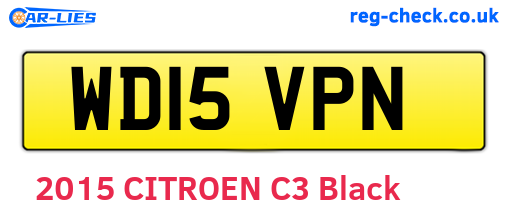 WD15VPN are the vehicle registration plates.