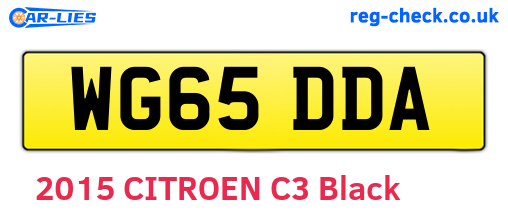 WG65DDA are the vehicle registration plates.
