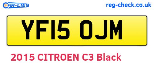 YF15OJM are the vehicle registration plates.