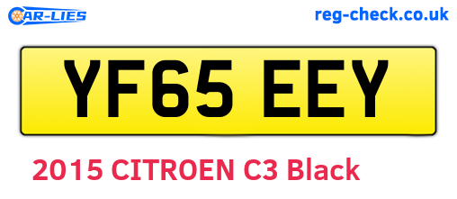 YF65EEY are the vehicle registration plates.