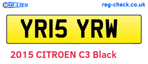 YR15YRW are the vehicle registration plates.