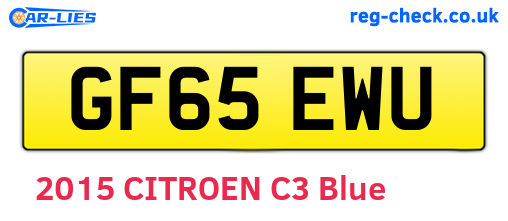 GF65EWU are the vehicle registration plates.