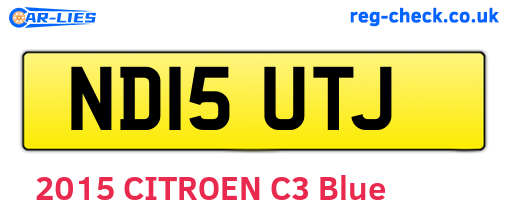 ND15UTJ are the vehicle registration plates.