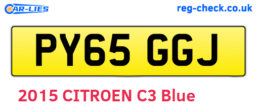 PY65GGJ are the vehicle registration plates.