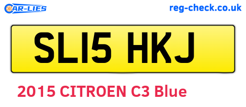 SL15HKJ are the vehicle registration plates.