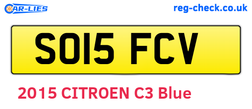 SO15FCV are the vehicle registration plates.