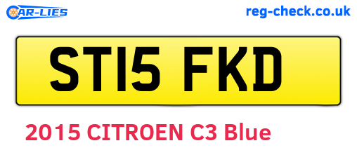 ST15FKD are the vehicle registration plates.