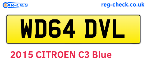 WD64DVL are the vehicle registration plates.