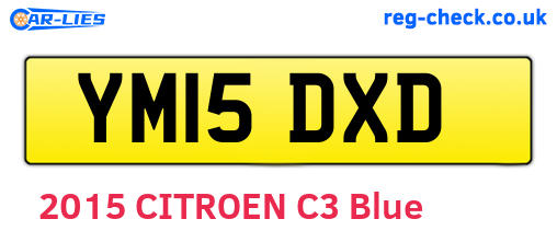 YM15DXD are the vehicle registration plates.