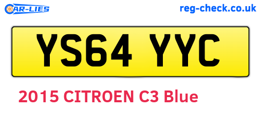 YS64YYC are the vehicle registration plates.