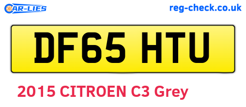 DF65HTU are the vehicle registration plates.