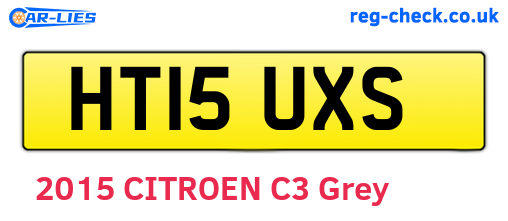 HT15UXS are the vehicle registration plates.