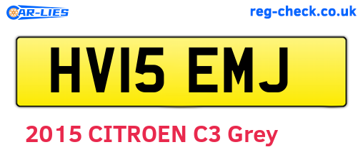 HV15EMJ are the vehicle registration plates.