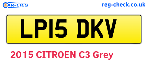 LP15DKV are the vehicle registration plates.