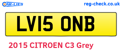 LV15ONB are the vehicle registration plates.