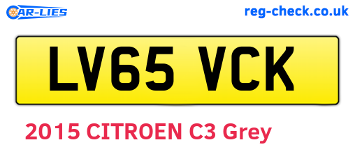 LV65VCK are the vehicle registration plates.