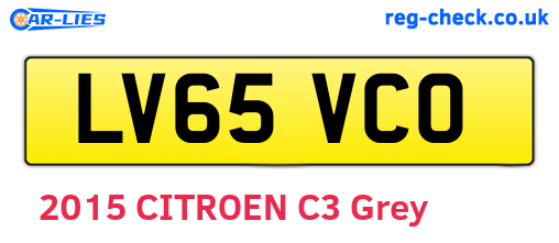 LV65VCO are the vehicle registration plates.