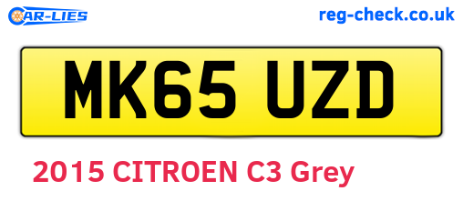 MK65UZD are the vehicle registration plates.