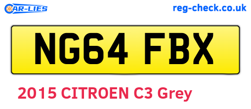 NG64FBX are the vehicle registration plates.