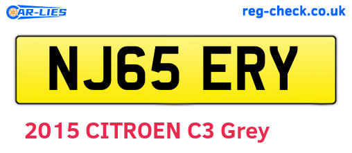NJ65ERY are the vehicle registration plates.