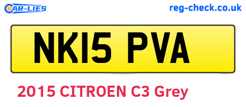 NK15PVA are the vehicle registration plates.