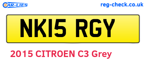 NK15RGY are the vehicle registration plates.