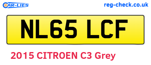 NL65LCF are the vehicle registration plates.