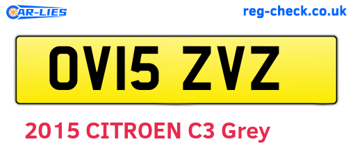 OV15ZVZ are the vehicle registration plates.
