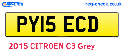PY15ECD are the vehicle registration plates.