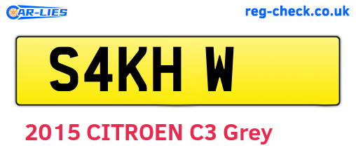 S4KHW are the vehicle registration plates.