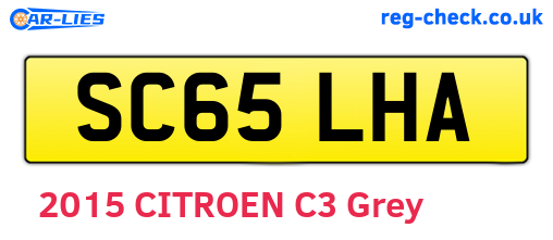 SC65LHA are the vehicle registration plates.