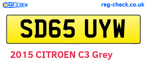 SD65UYW are the vehicle registration plates.