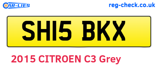 SH15BKX are the vehicle registration plates.