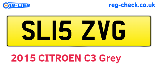 SL15ZVG are the vehicle registration plates.