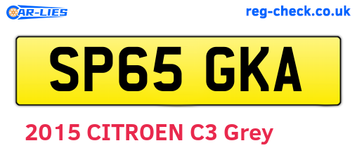 SP65GKA are the vehicle registration plates.