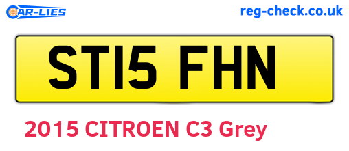ST15FHN are the vehicle registration plates.