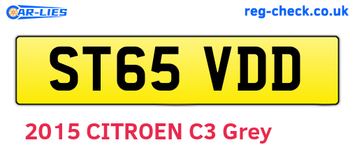 ST65VDD are the vehicle registration plates.