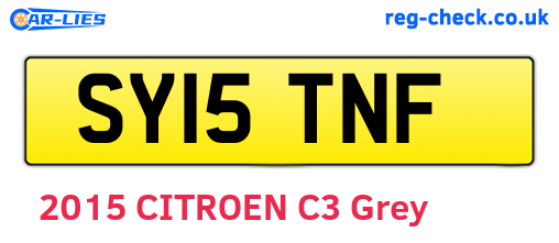 SY15TNF are the vehicle registration plates.