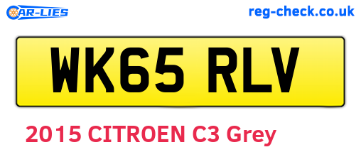 WK65RLV are the vehicle registration plates.