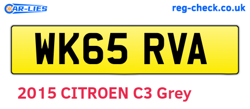 WK65RVA are the vehicle registration plates.